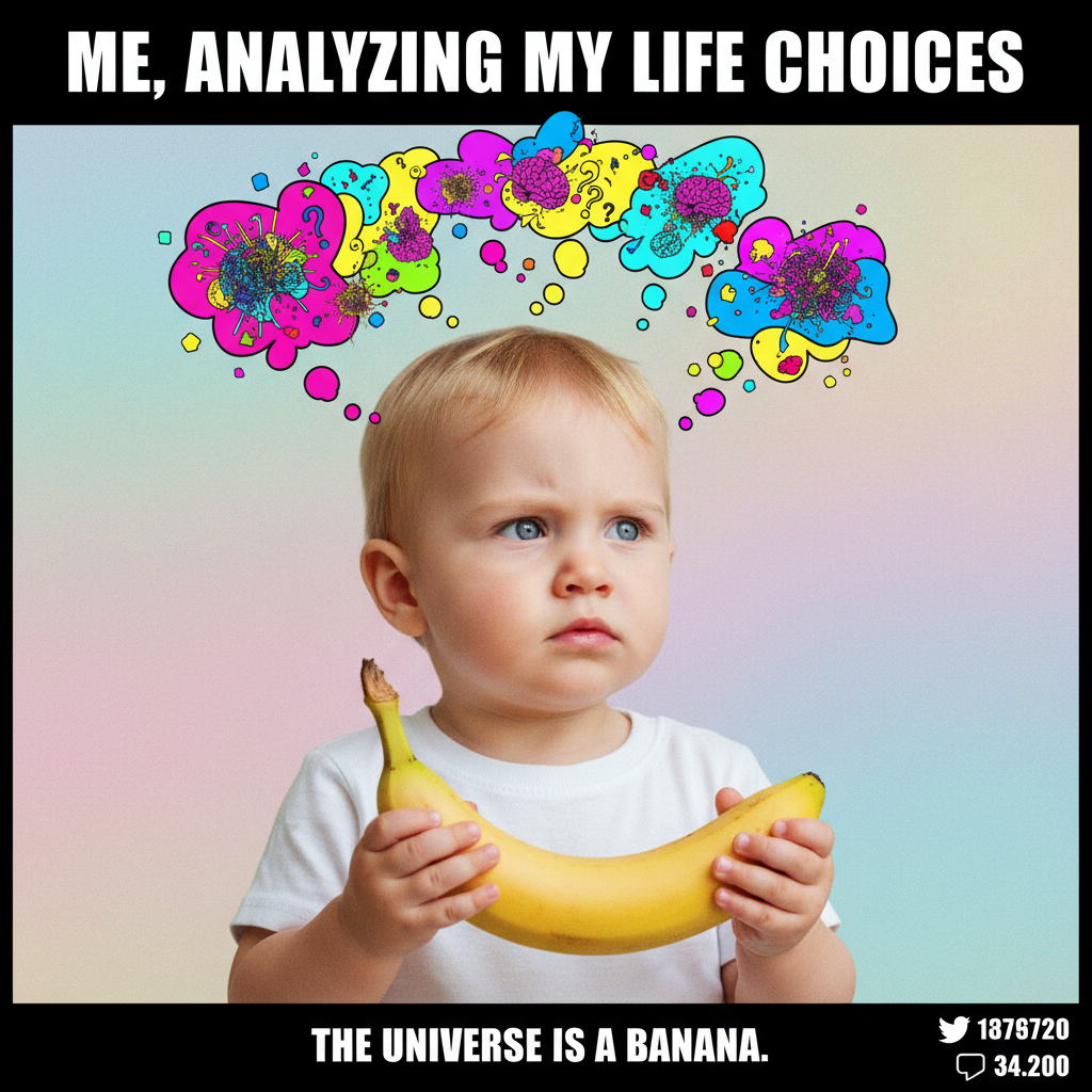 My toddler just explained quantum physics using only grunts and a banana. I understood.