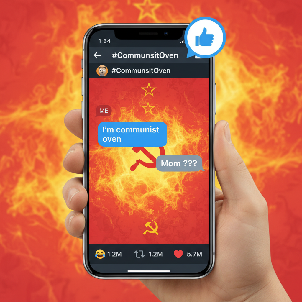 Autocorrect changed 'I'm coming over' to 'I'm communist oven.' My date is now very confused.