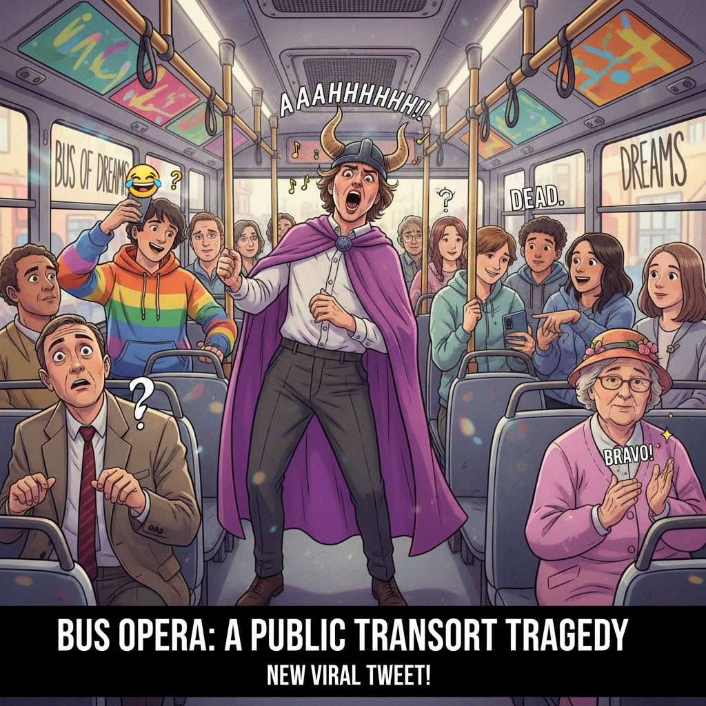 Just witnessed a full-blown opera performance on the morning bus. Peak public transport.
