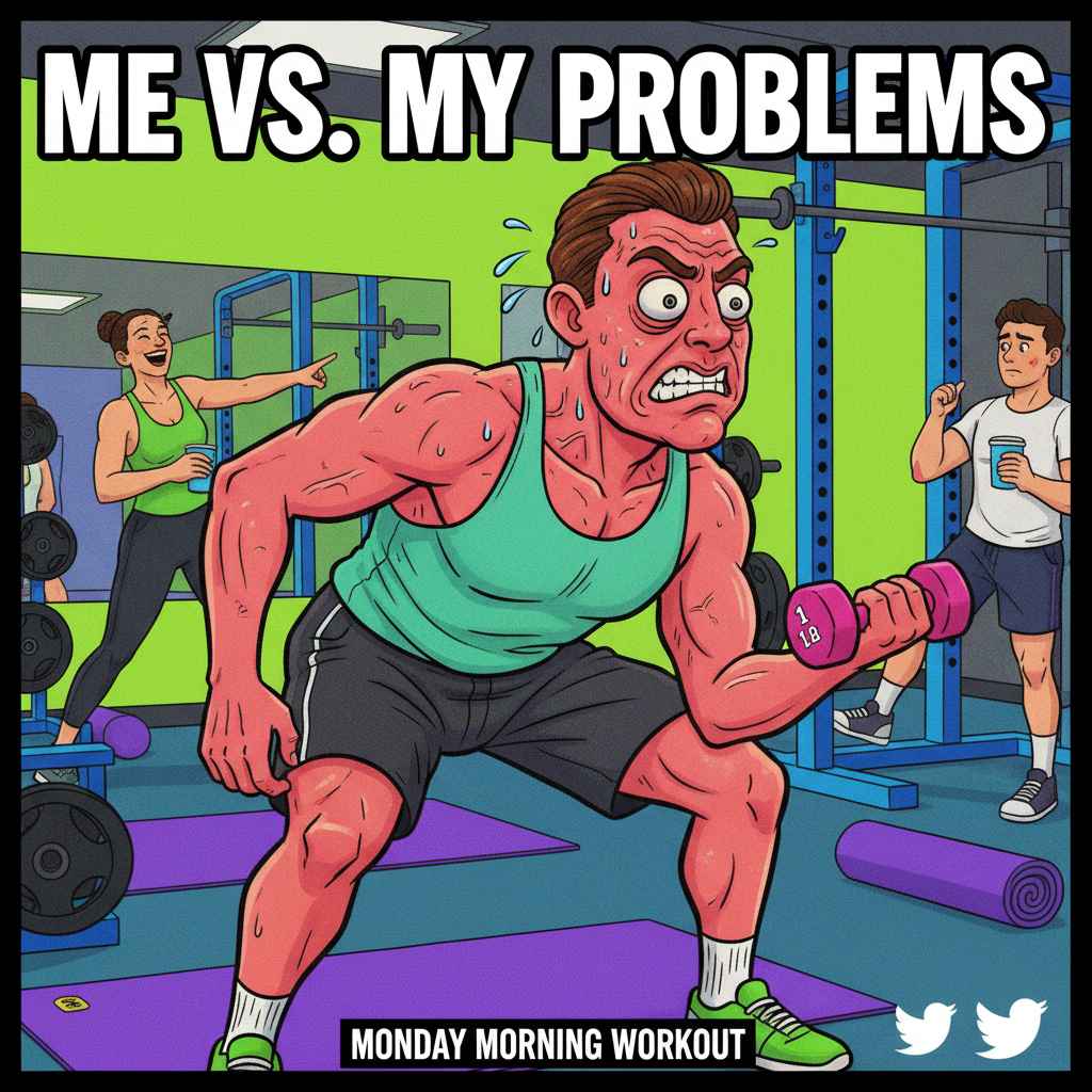 Me trying to look cool at the gym vs. me actually working out. Send help.