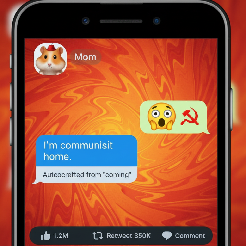 Autocorrect just changed 'I'm coming home' to 'I'm communist home.' My parents are concerned.