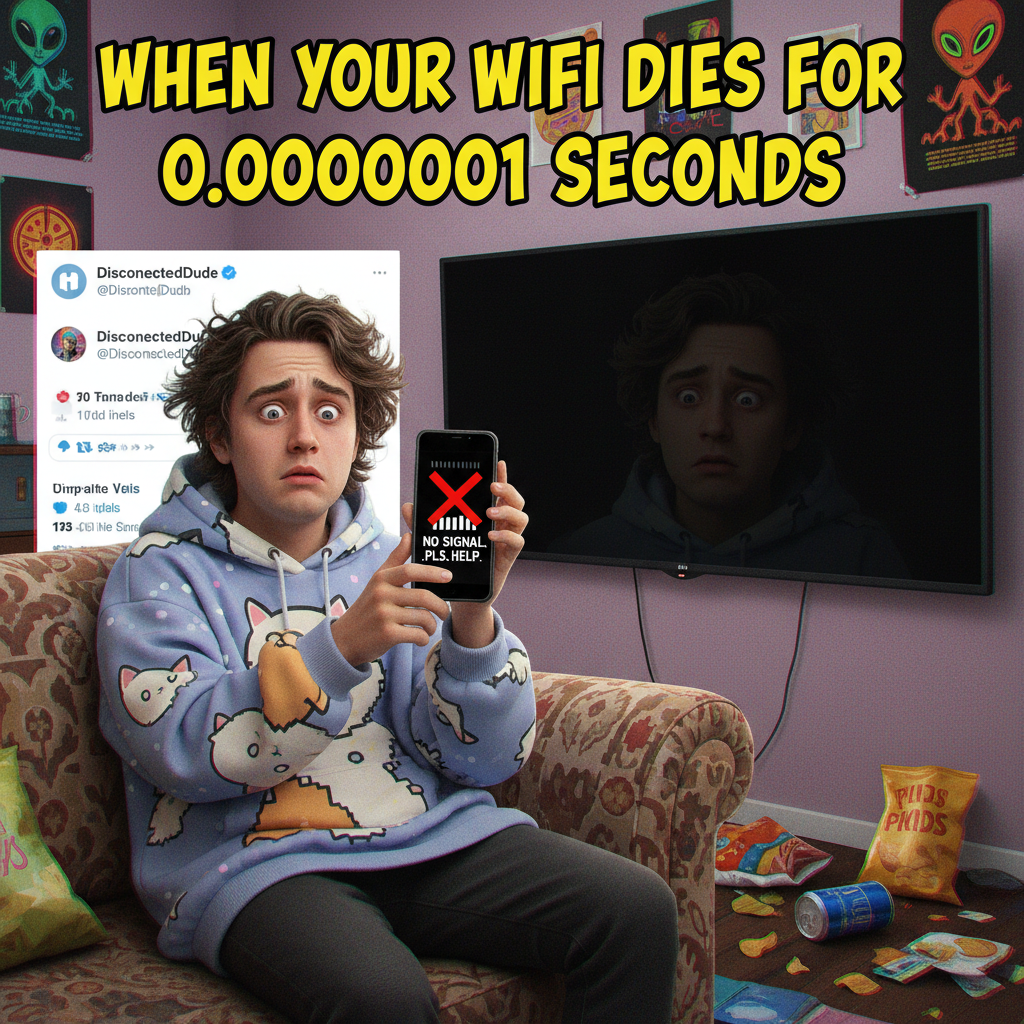 The wifi went down for 5 minutes. I almost started talking to my family. Terrifying.