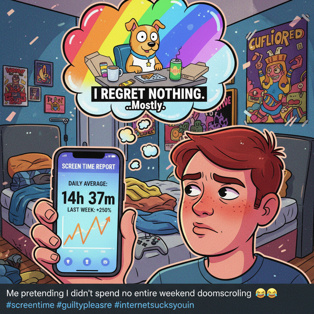 My screen time report just called me out. I need an intervention, or maybe just more memes.