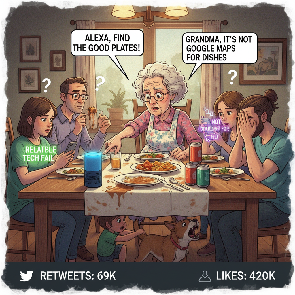 Grandma just asked if Alexa could pass the mashed potatoes. It's going to be a long dinner.
