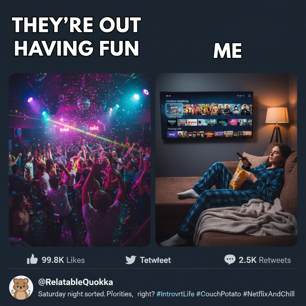 Friday night plans: clubbing. Friday night reality: debating if I should rewatch The Office or Parks & Rec.