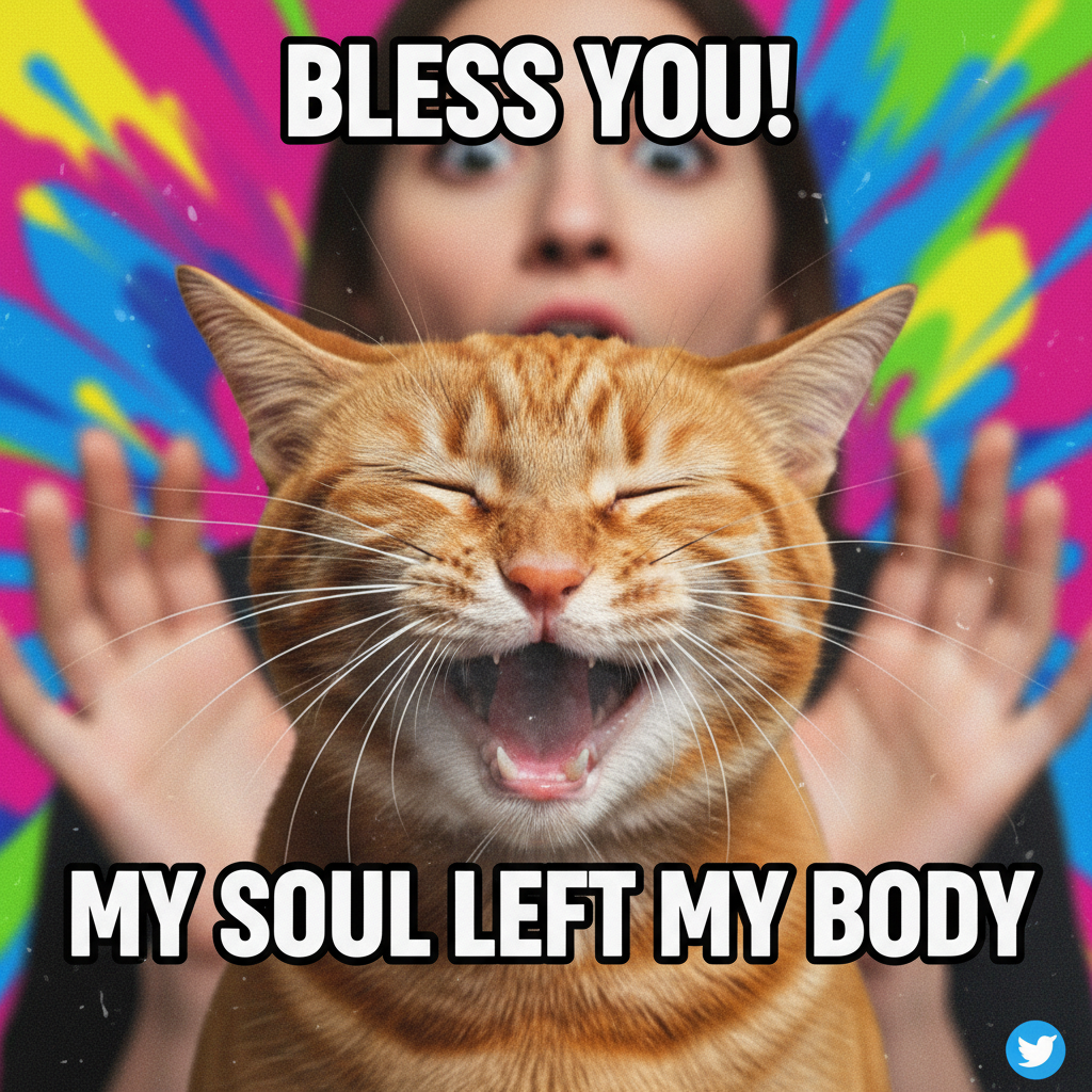 My pet just sneezed directly into my open mouth. This is my life now.