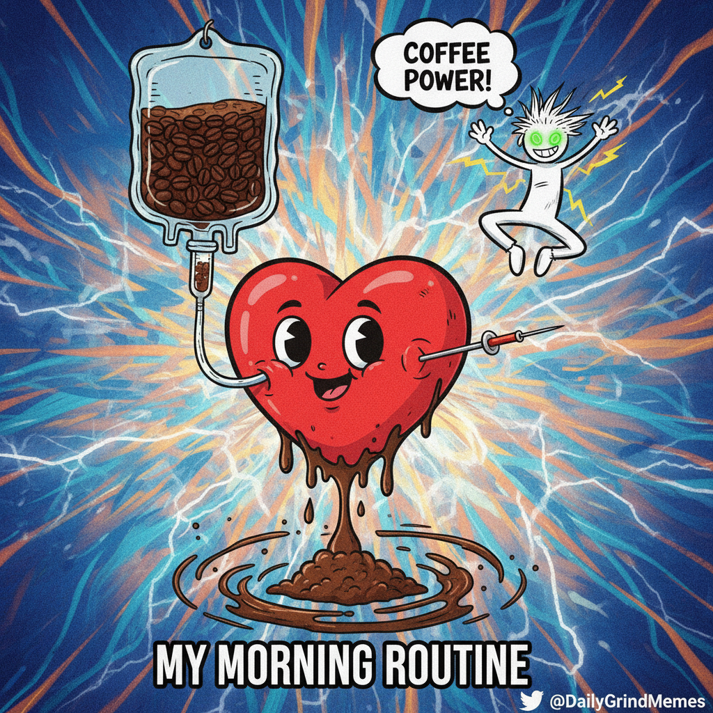 My blood type is coffee. My therapist says it's not a real blood type. She's wrong.