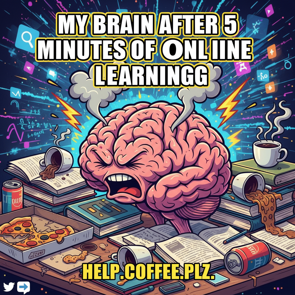 My brain during exam season: 90% panic, 10% caffeine, 0% actual information retention.