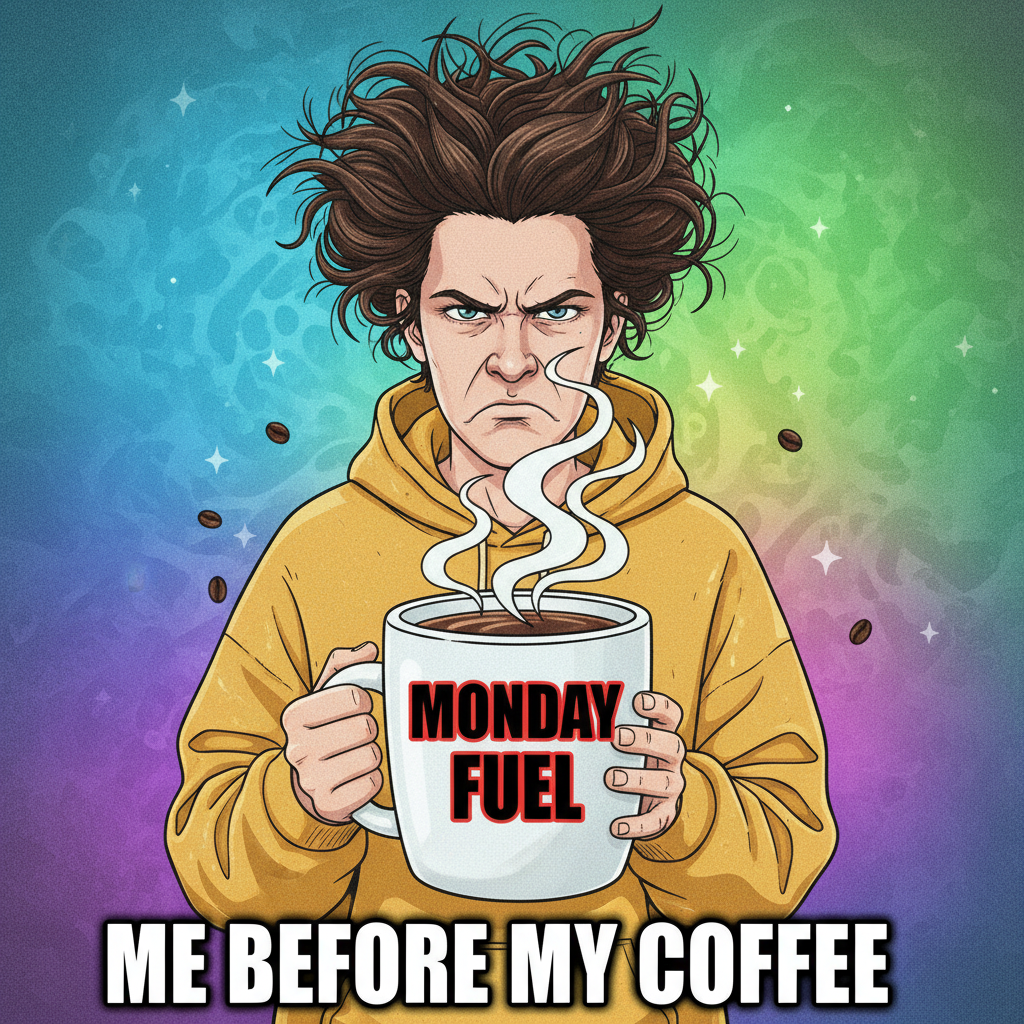 My blood type is coffee. My personality type is 'don't talk to me until I've had my coffee.'