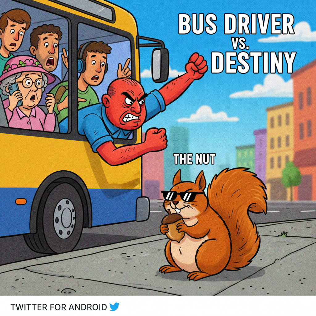 The bus driver just stopped for 5 minutes to argue with a squirrel. Peak public transport. #CommuteLife
