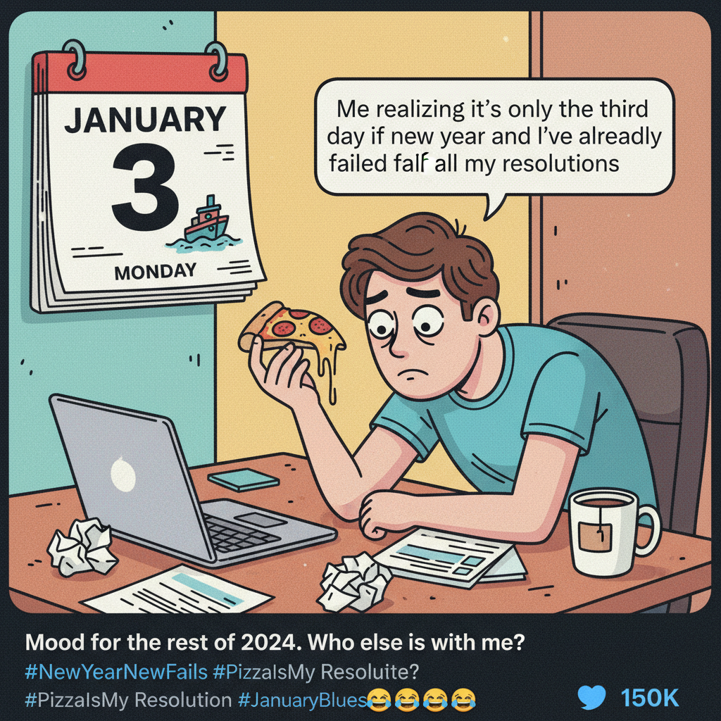 My New Year's resolution lasted 3 days. Guess I'll try again in 2025. #NYRFail