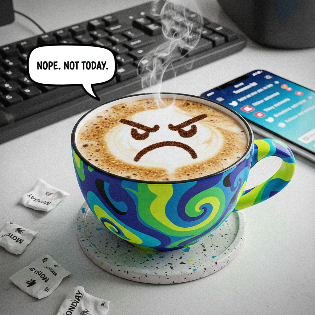 My blood type is coffee. My spirit animal is a barista. Don't talk to me before my first cup.