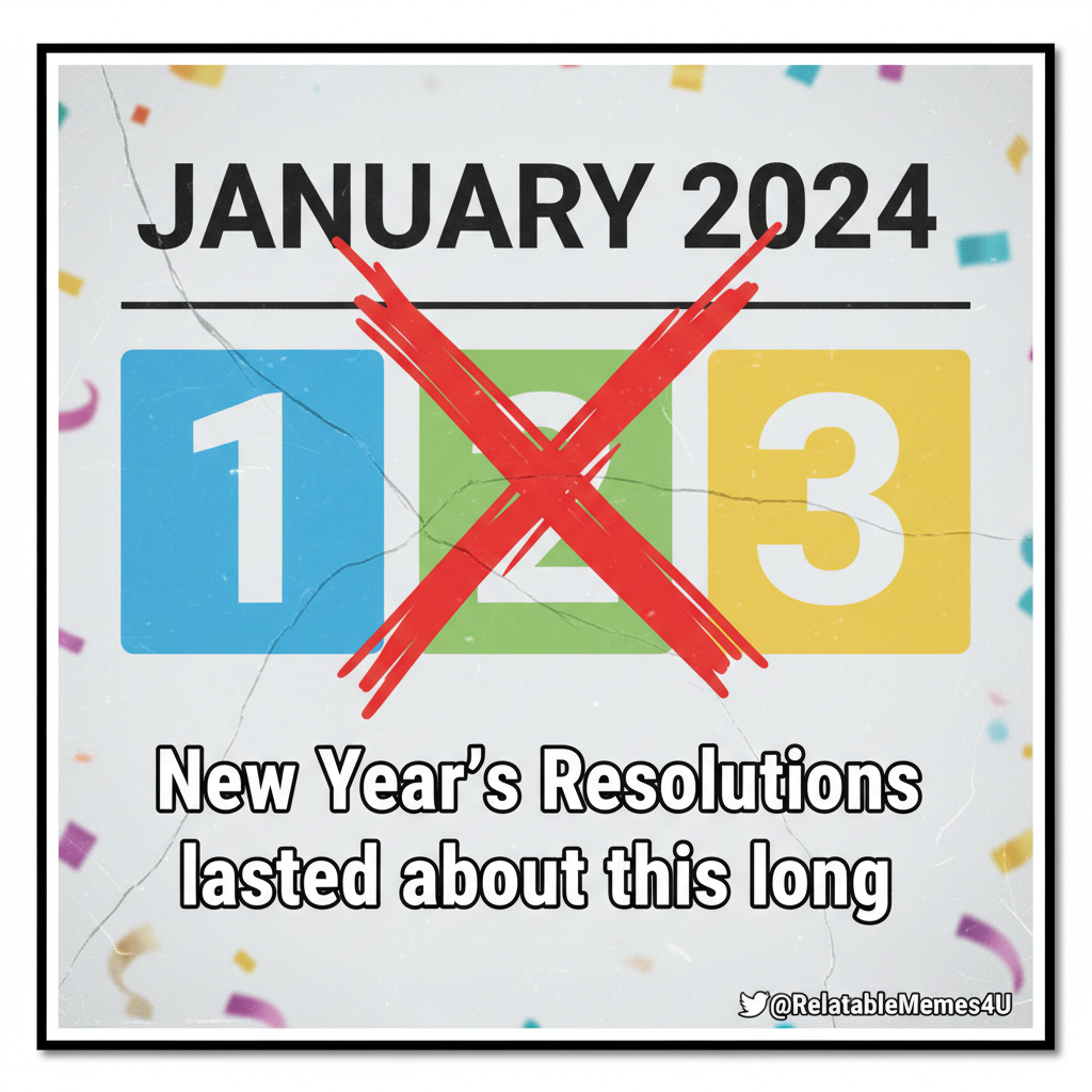 My New Year's resolution lasted exactly 3 days. Pretty sure that's a new record for me.