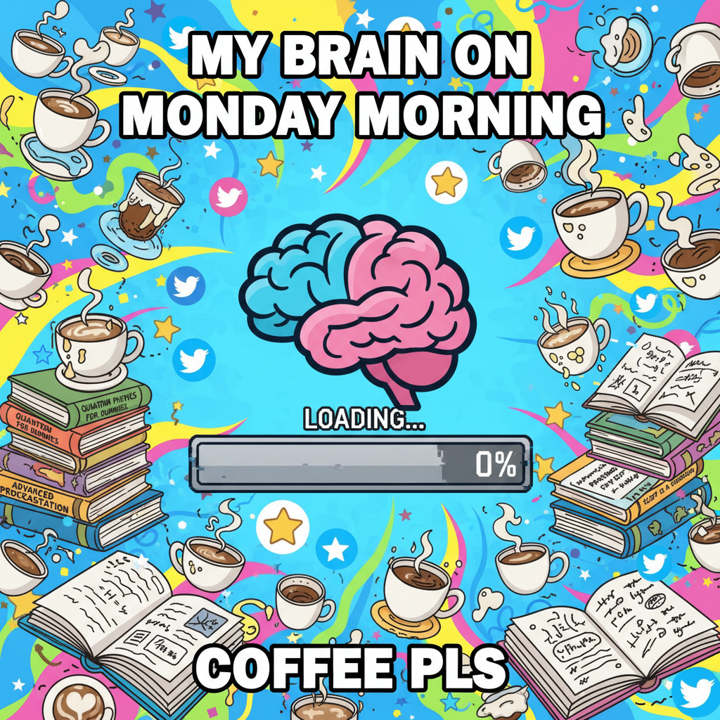 My brain during exam season is just a loading screen stuck at 0%. Send caffeine. #StudentLife