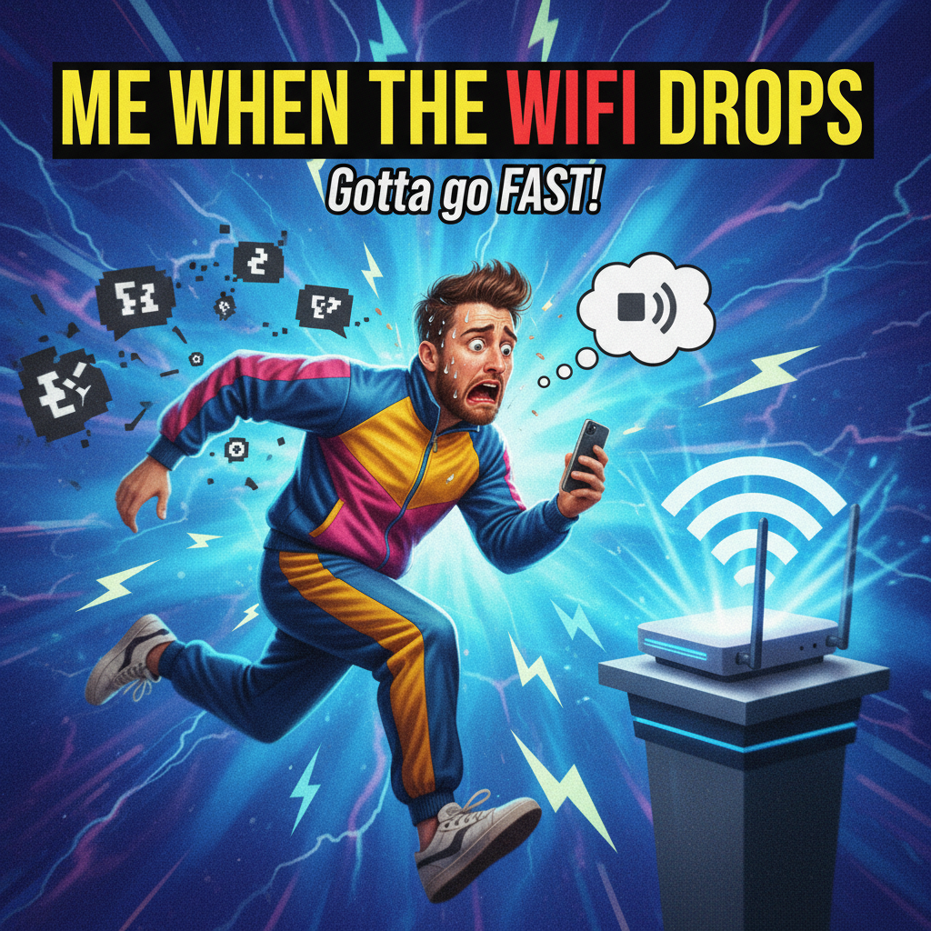 When the WiFi goes down, my brain goes into 'fight or flight' mode. Mostly flight to the router.