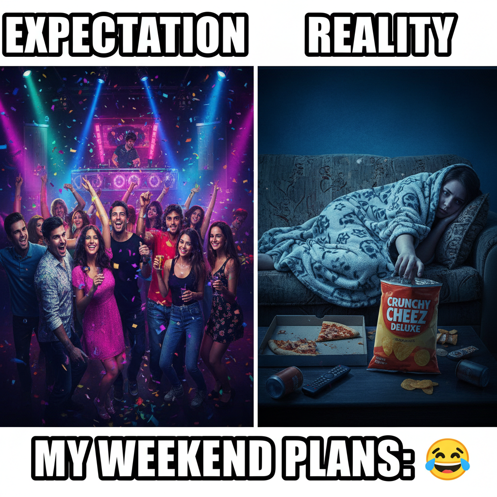 Friday night plans: clubbing. Friday night reality: debating if I should get up for another snack.