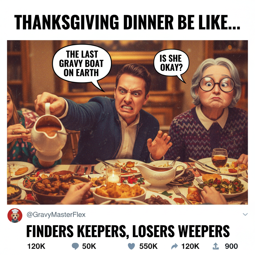 Aunt Carol just asked me why I'm still single. Pass the gravy, please.