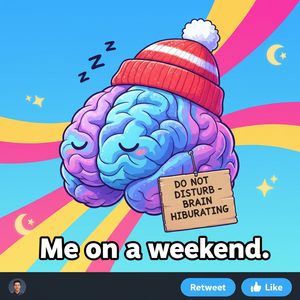 My brain cells during winter: hibernating. My motivation: on vacation. Send sunshine.