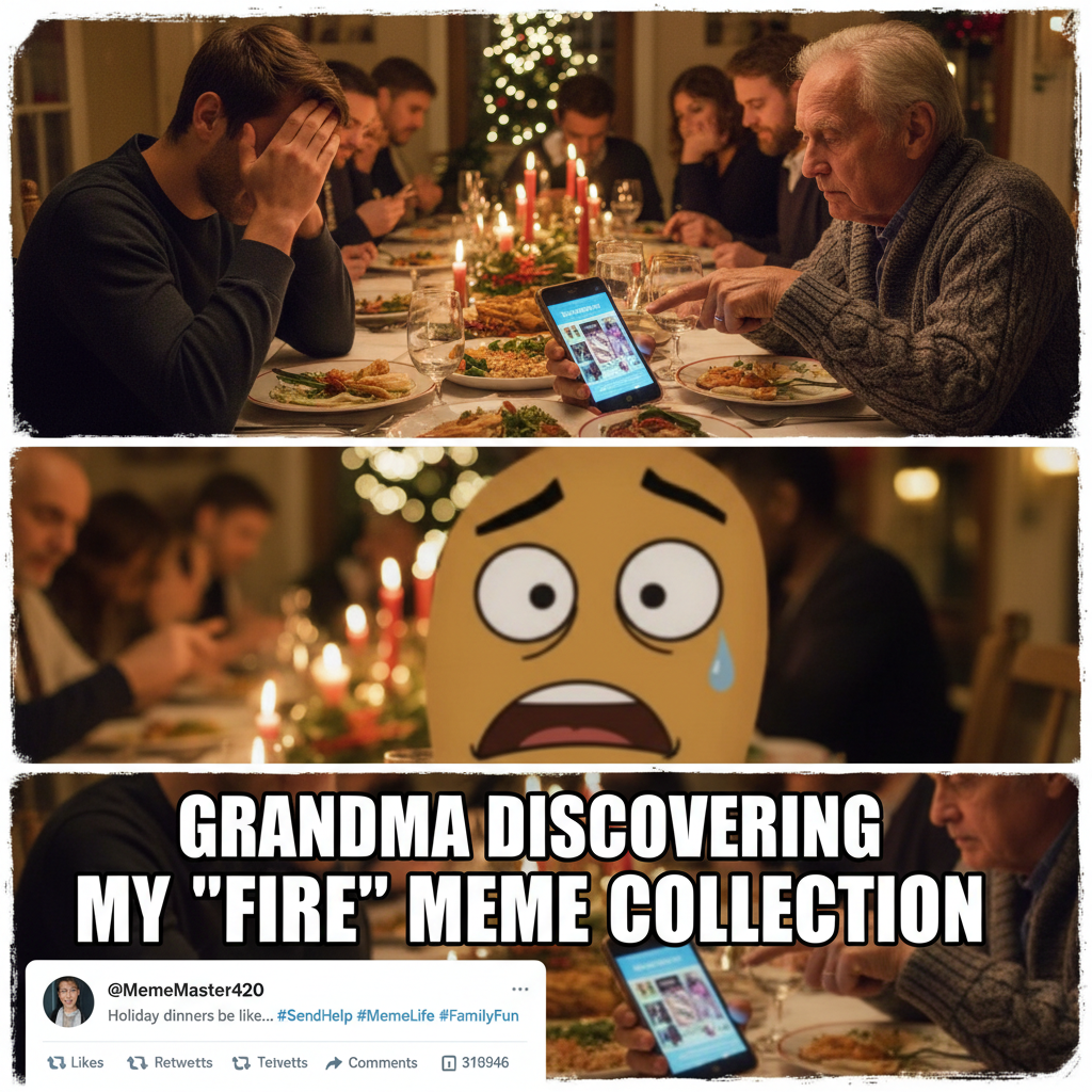 Grandma just asked if my phone is 'that TikTok thing.' Send help, I'm trapped in 2005.