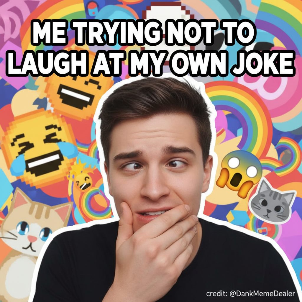 Me trying to act normal after seeing a celebrity meme myself.