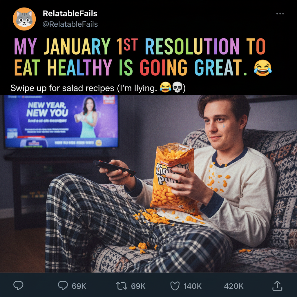 My New Year's resolution lasted 3 hours. New record!