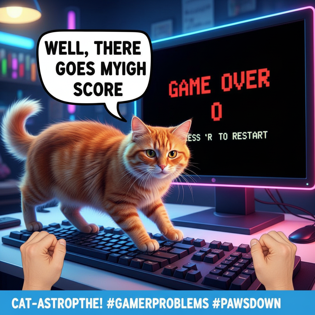 I spent 3 hours on a boss fight only for my cat to walk across the keyboard and delete my save.