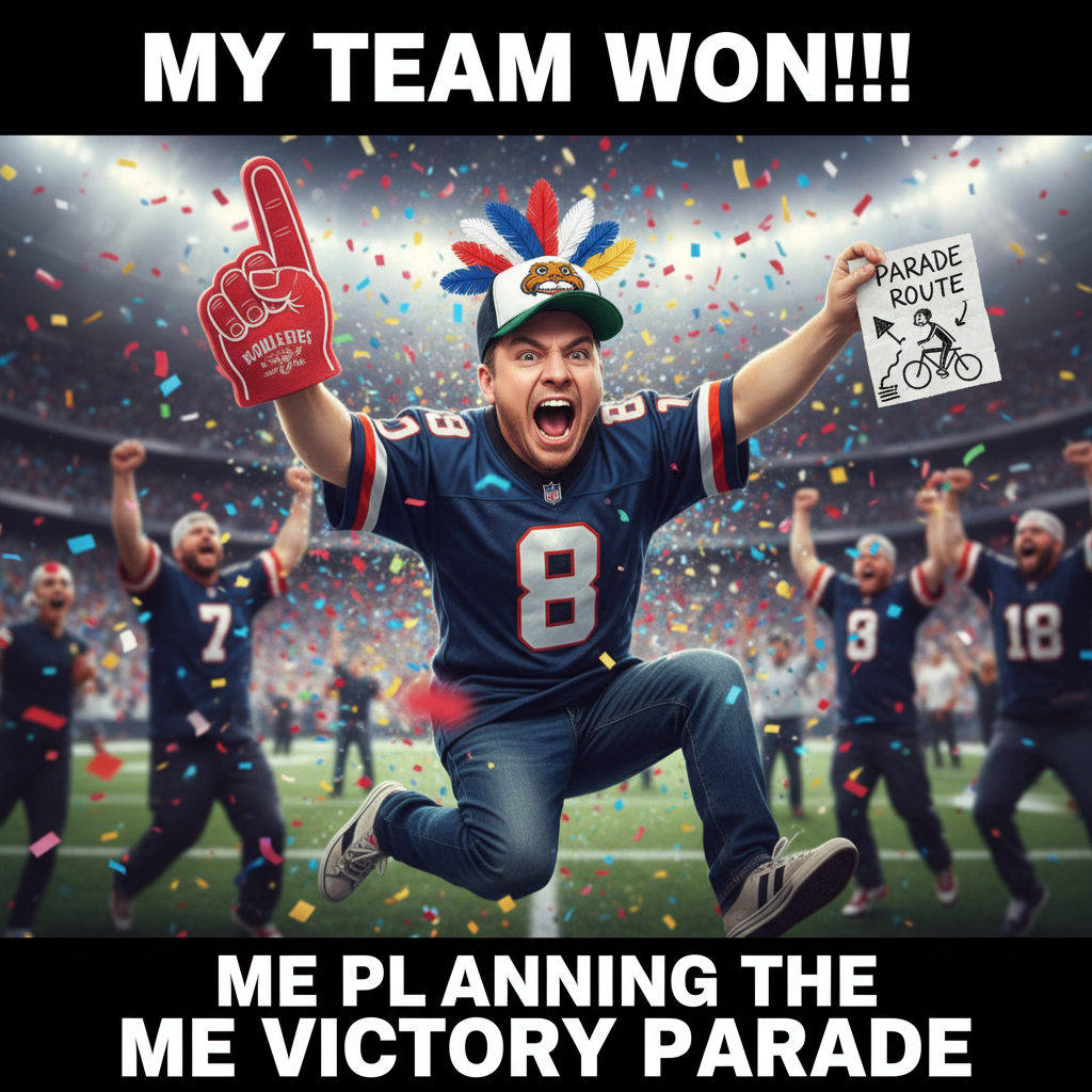 My team won by 1 point and I've already planned the parade route. It's called passion, Brenda.