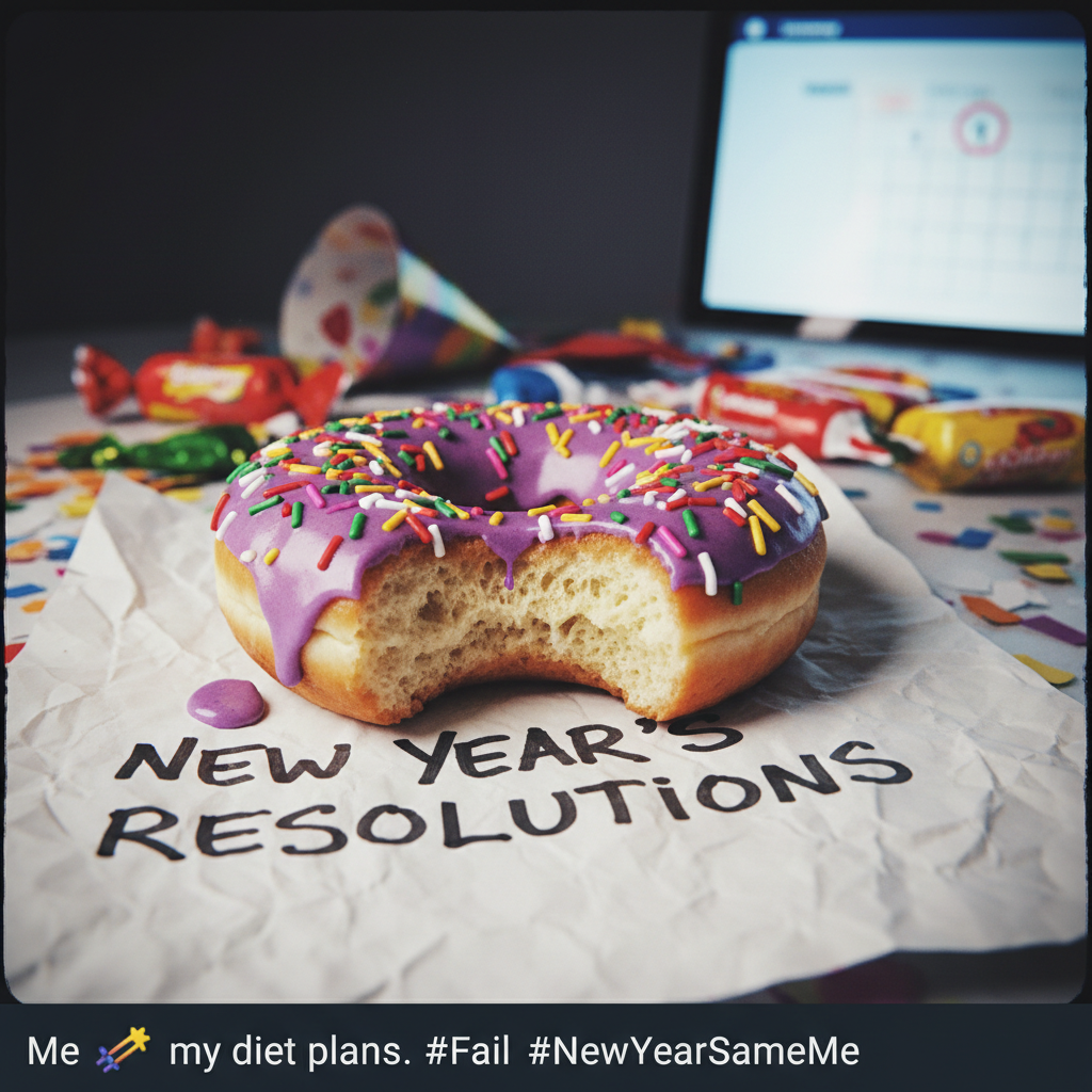 My New Year's resolution to 'eat healthier' lasted until the first free office donut.