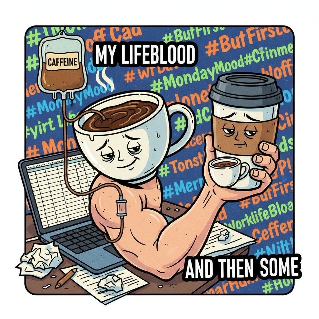 My blood type is coffee. My therapist says it's fine. (She also drinks coffee).