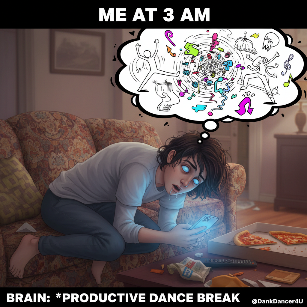 Just spent 3 hours scrolling TikTok. My brain is now 80% dance trends.