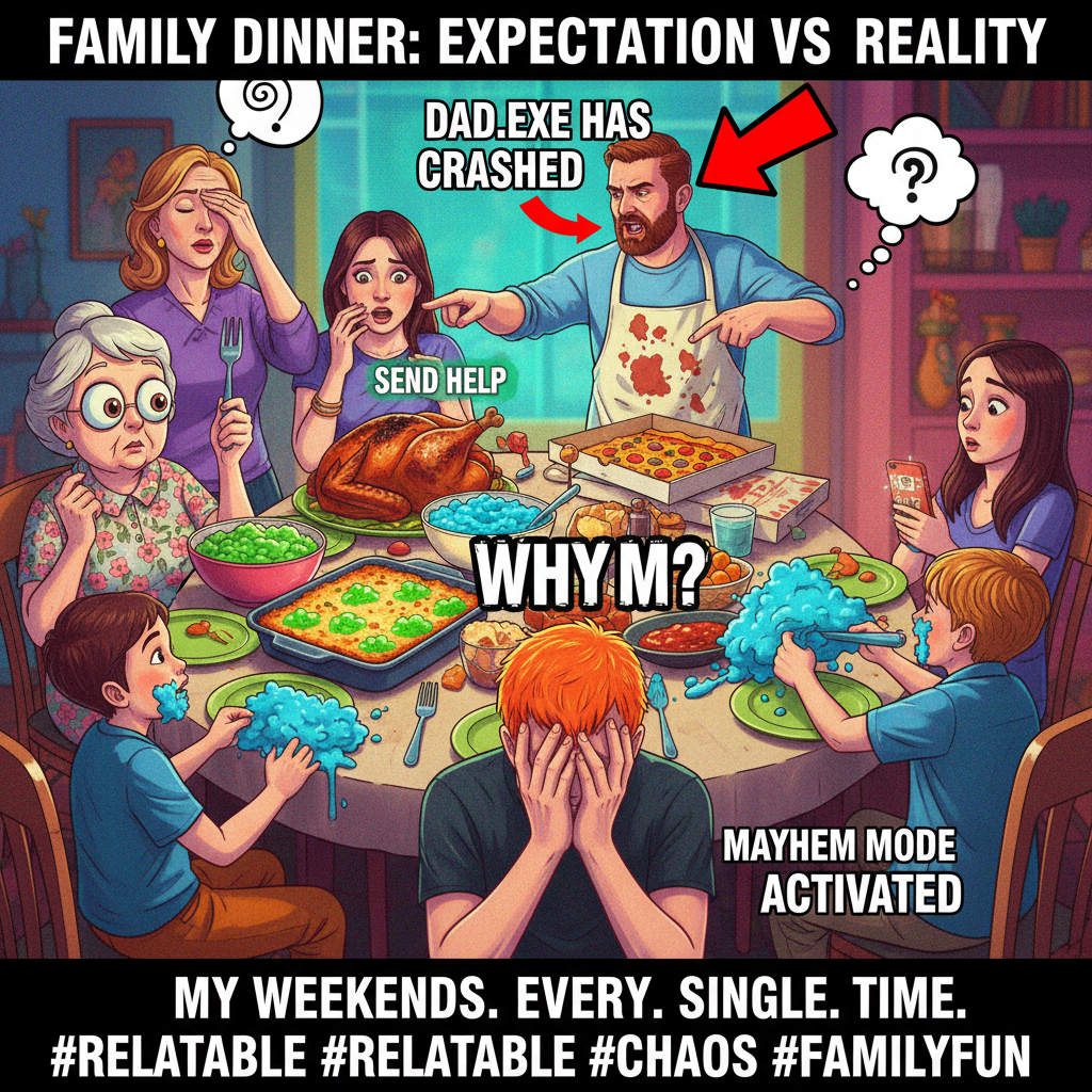 Grandma just asked if my 'internet friends' are coming to dinner. Send help.