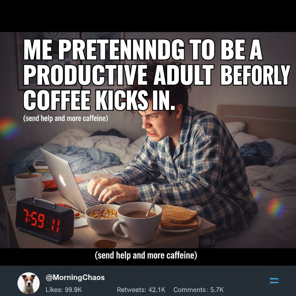 My commute is 10 steps to the kitchen. Still late for my own meeting.