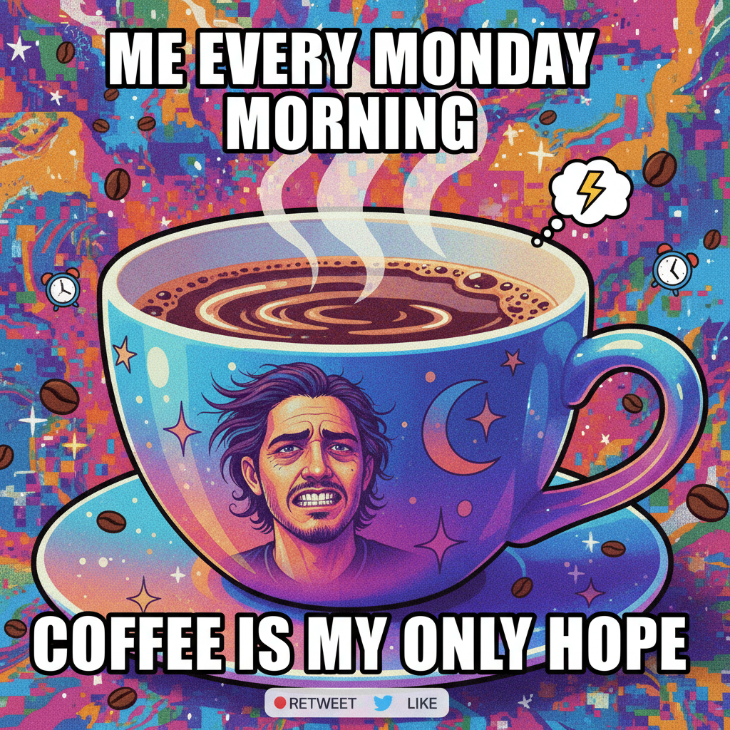 My blood type is coffee. My personality type is 'don't talk to me before my first cup'.