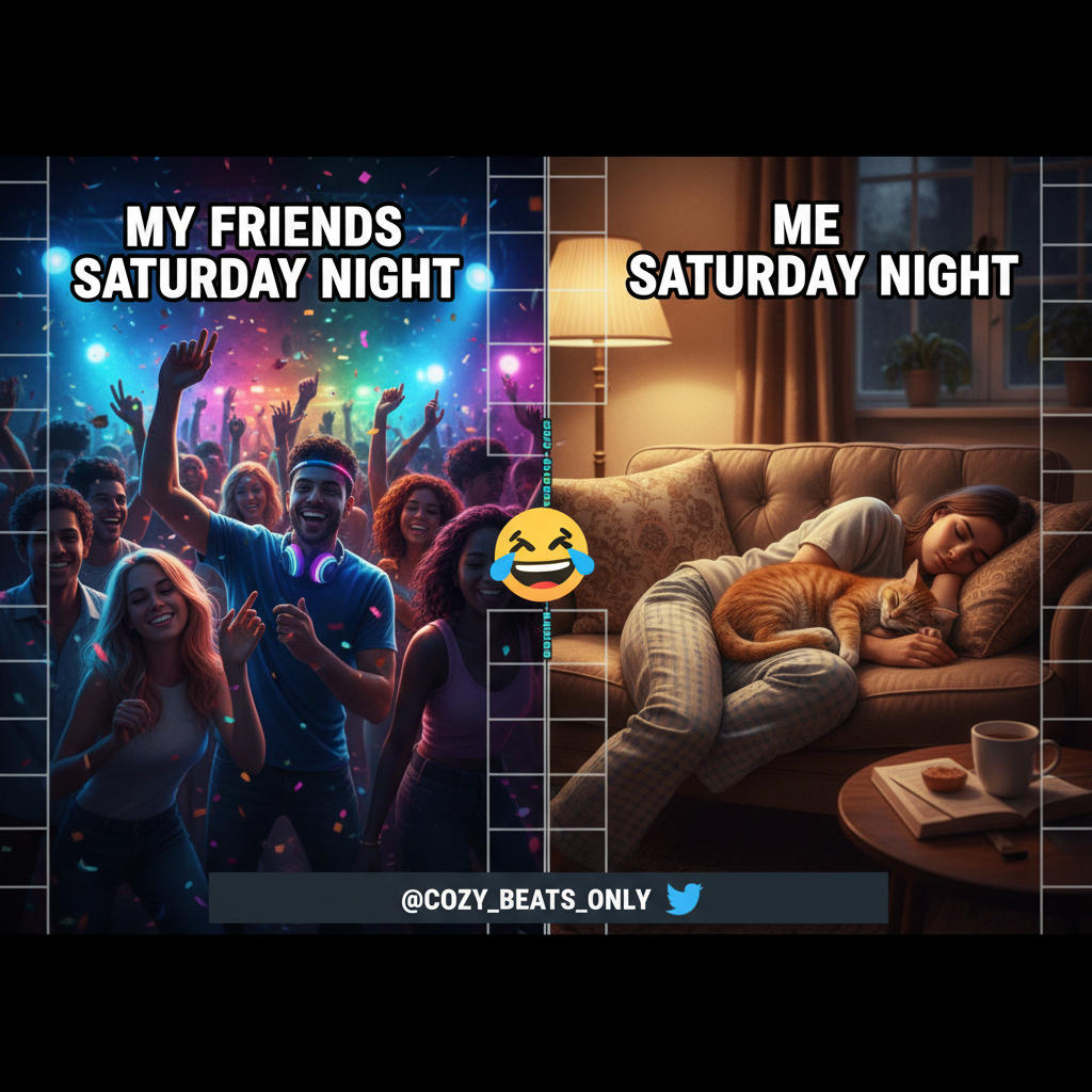Friday night plans: clubbing till dawn. Friday night reality: asleep by 9 PM with my cat.