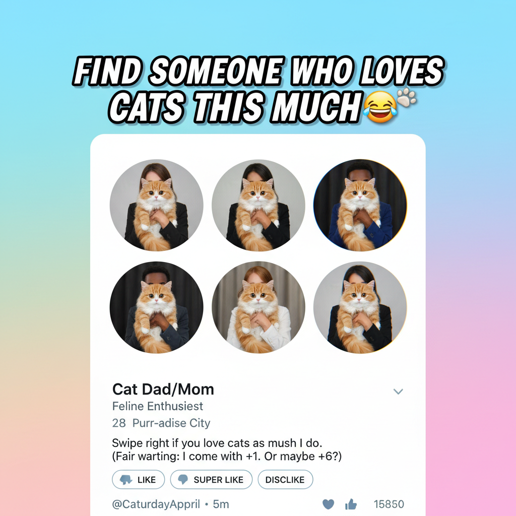Matched with someone who only had pics with their cat. I'm not dating them, I'm dating the cat.