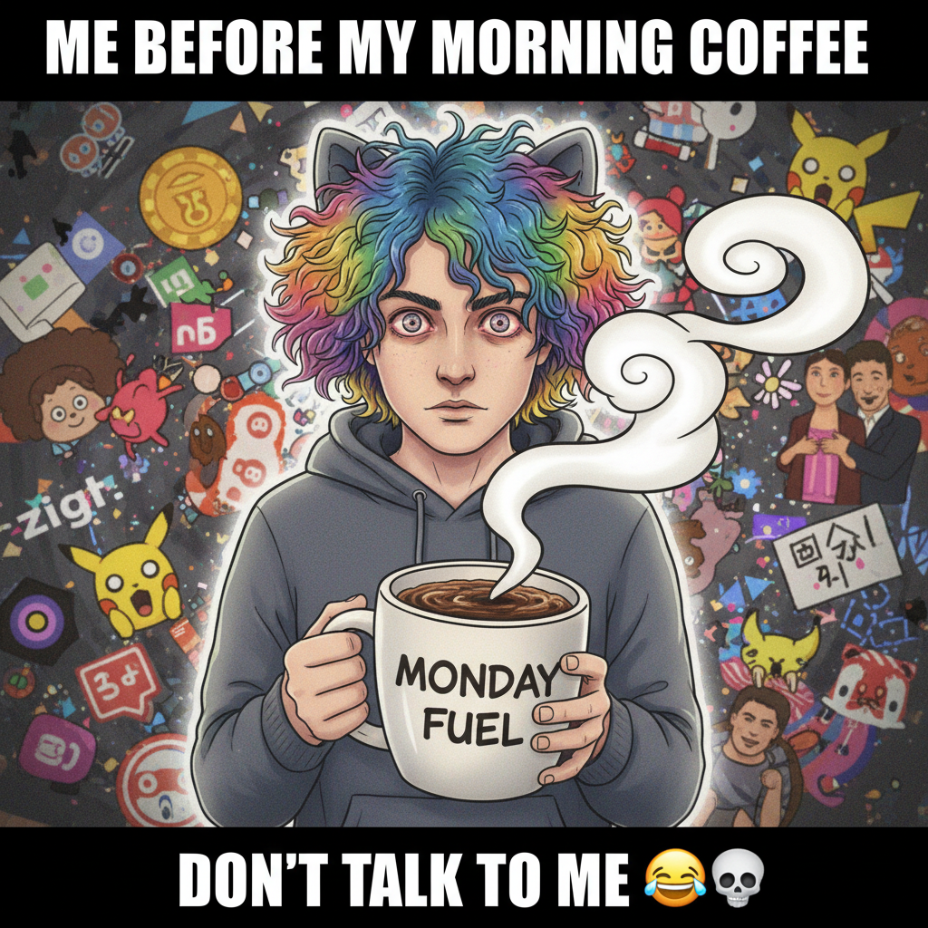 My blood type is coffee. My personality type is 'don't talk to me before my second cup'.
