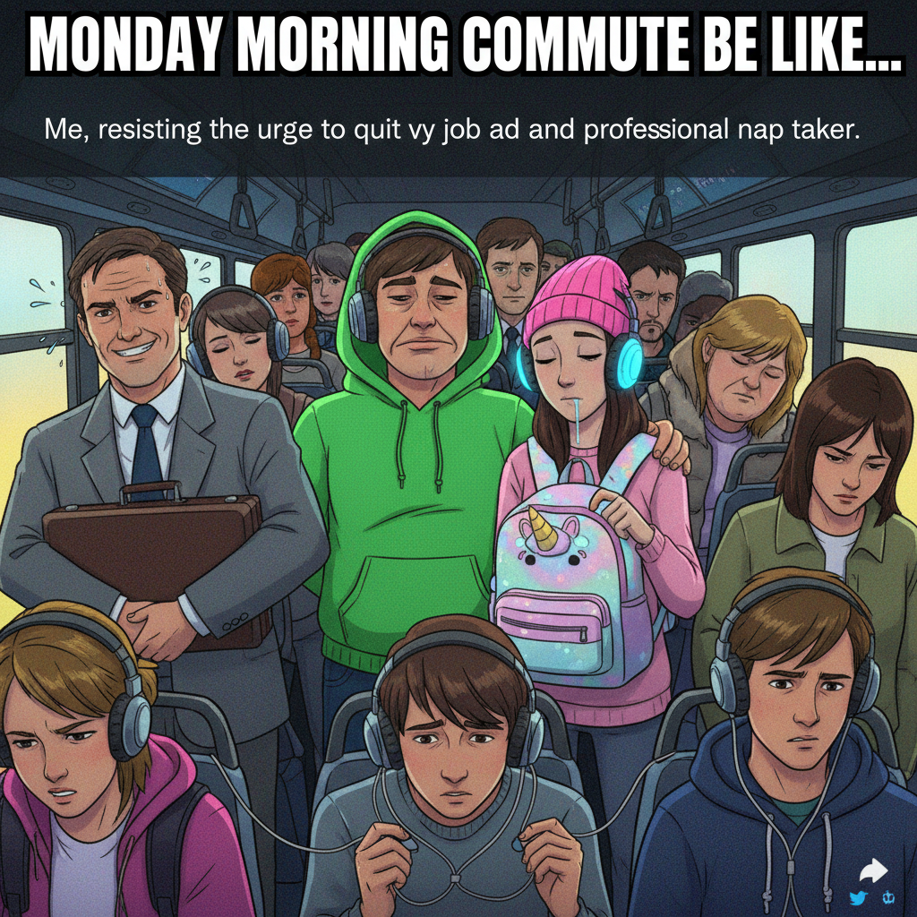 Public transport is just a daily social experiment I didn't sign up for. #CommuteLife