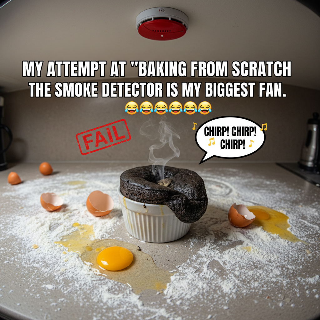 Attempted to make a soufflé. Now my kitchen looks like a science experiment gone wrong.