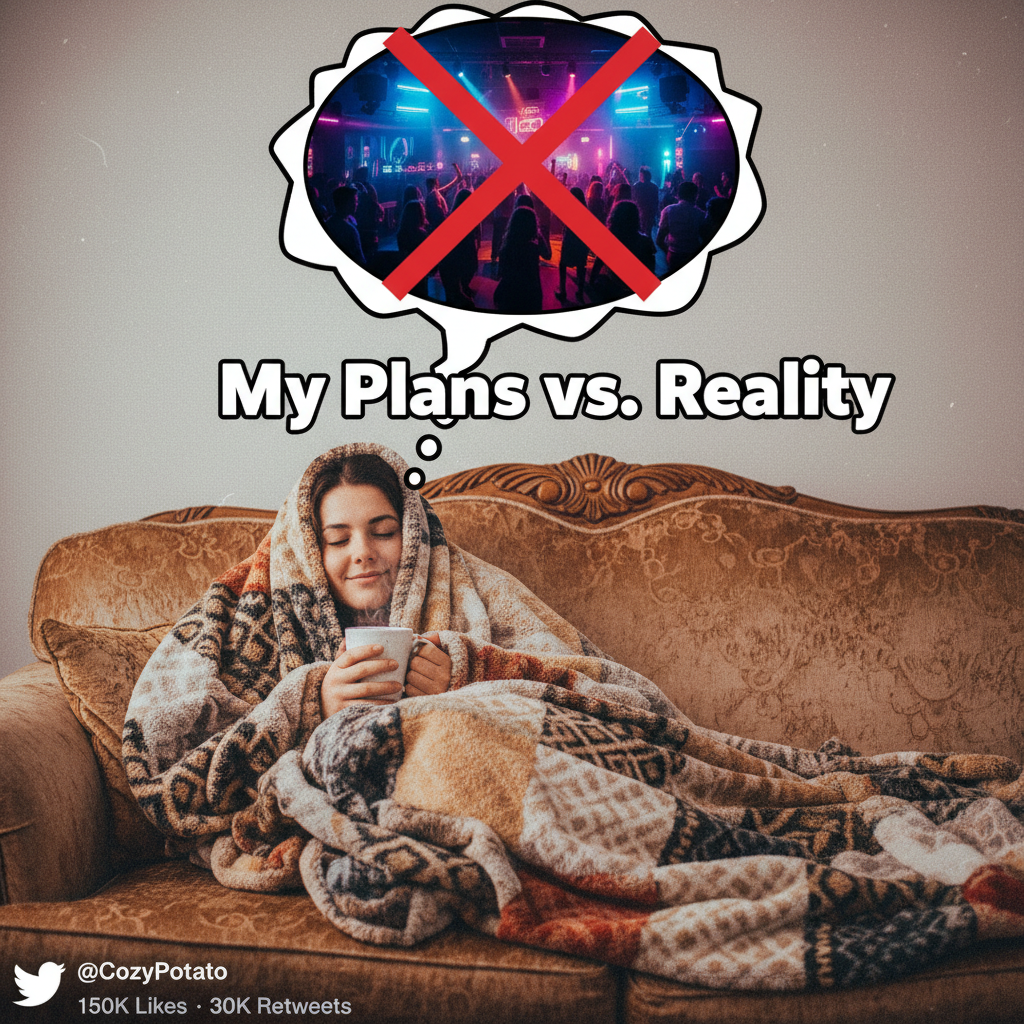 Friday night plans: clubbing. Friday night reality: debating if I need a second blanket.