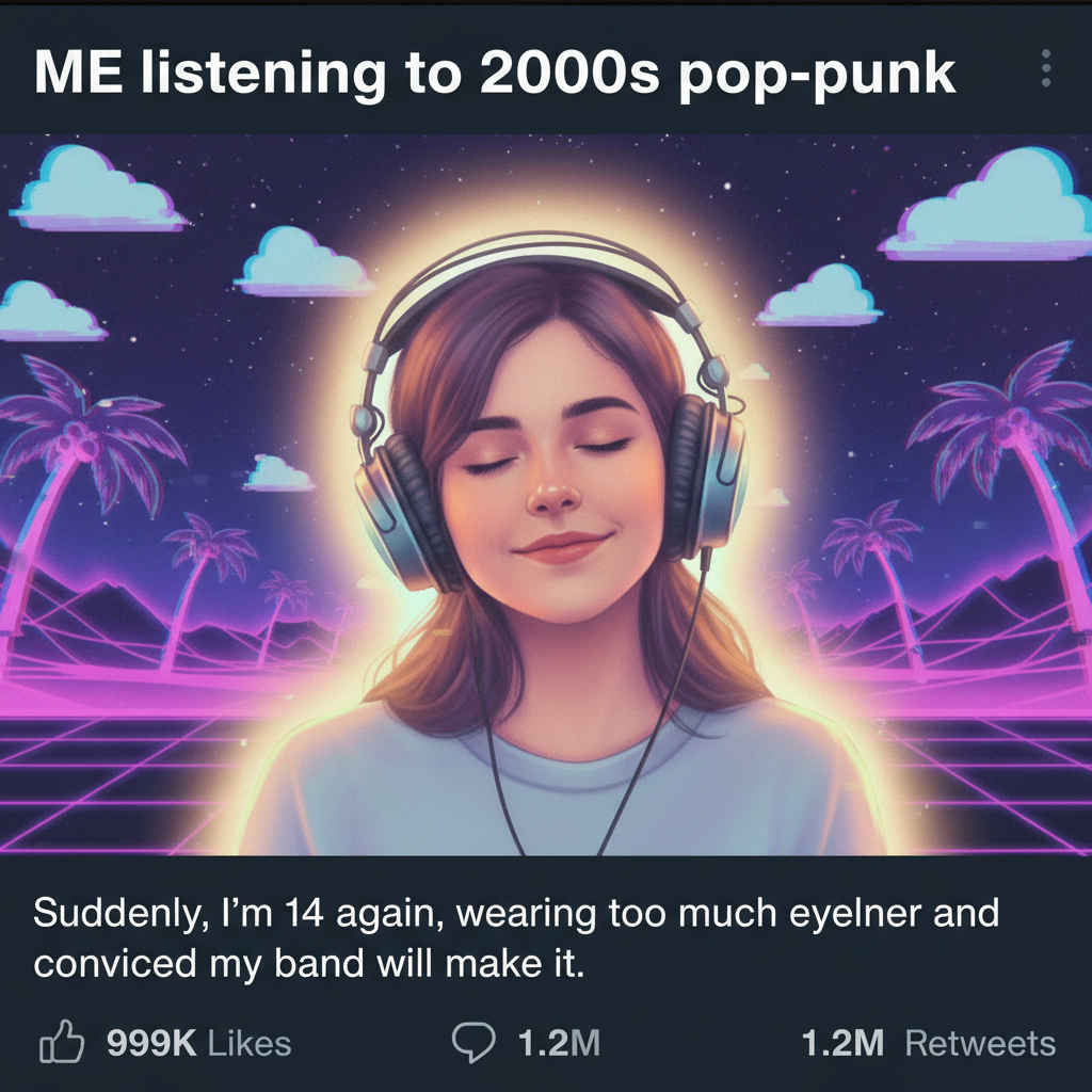 Hearing that one song from your childhood hits different. Instant time travel machine.