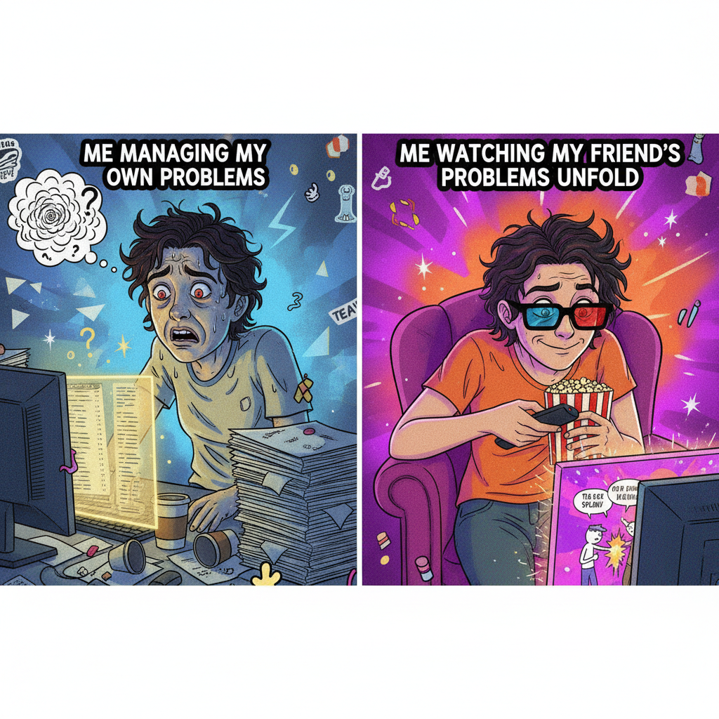 Me reacting to my own problems vs. me reacting to celebrity drama. #Priorities