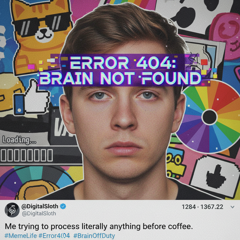 My brain on Monday morning: 'Error 404: Motivation not found.'