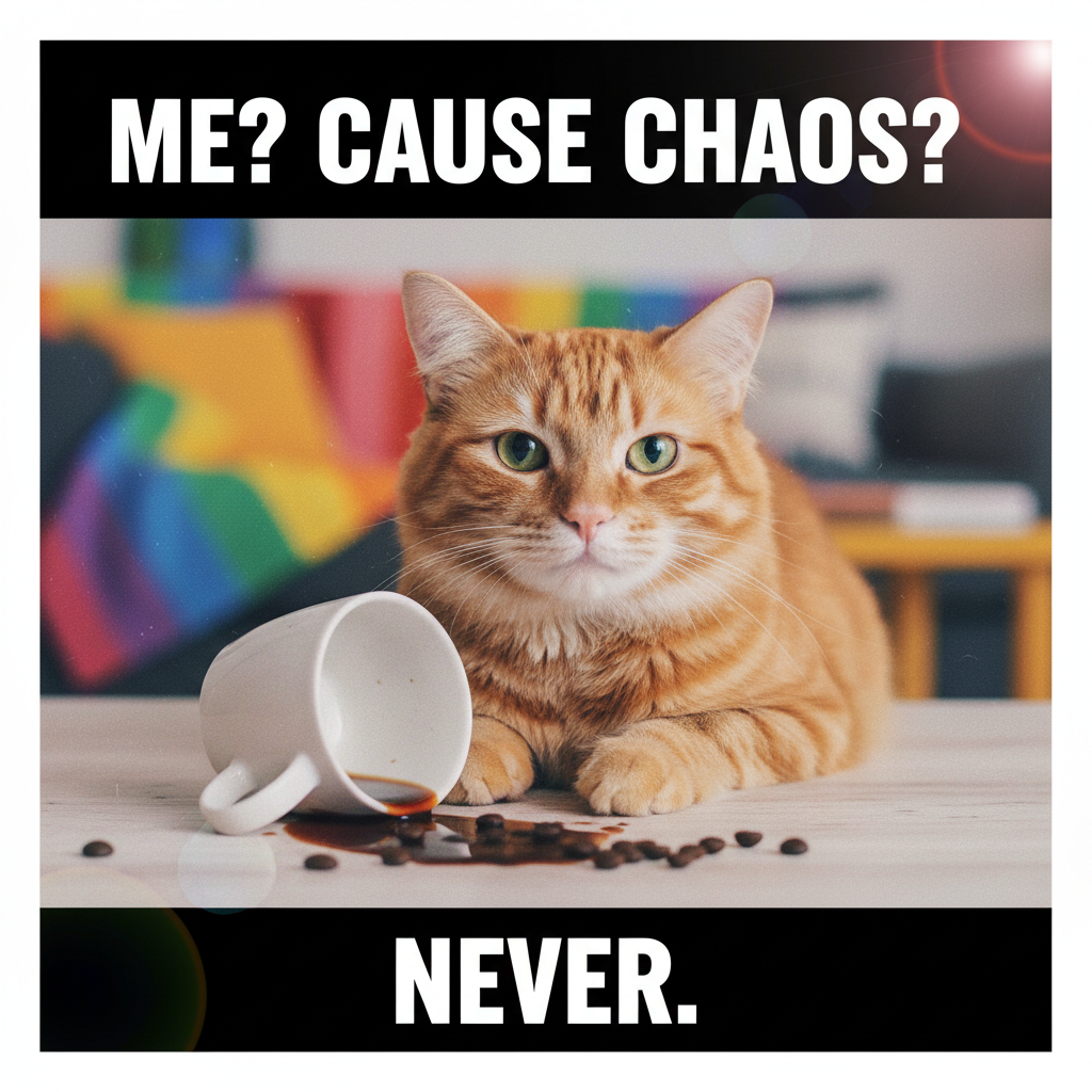 My cat just knocked over my coffee while staring me dead in the eyes. The betrayal.