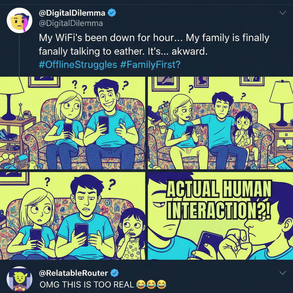 When the WiFi goes down, I remember what my family looks like.