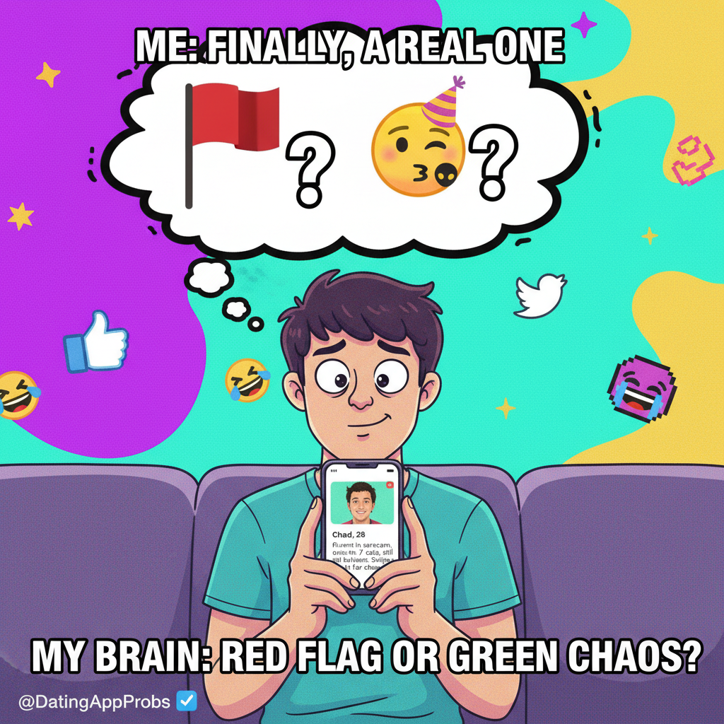 Dating apps are just a game of 'Is this a red flag or are they just quirky?'