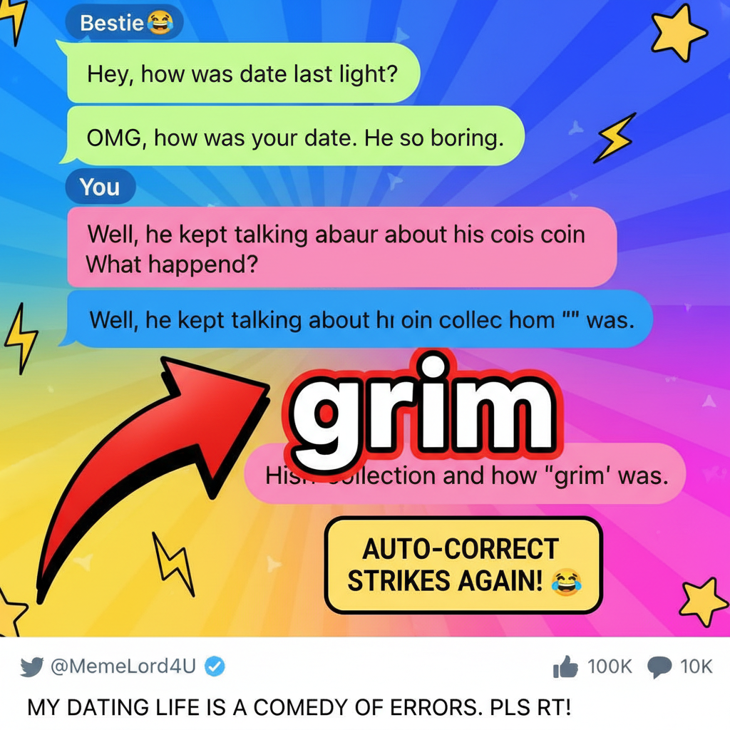 Autocorrect changing 'I'm going to the gym' to 'I'm going to the grim.' Accurate.