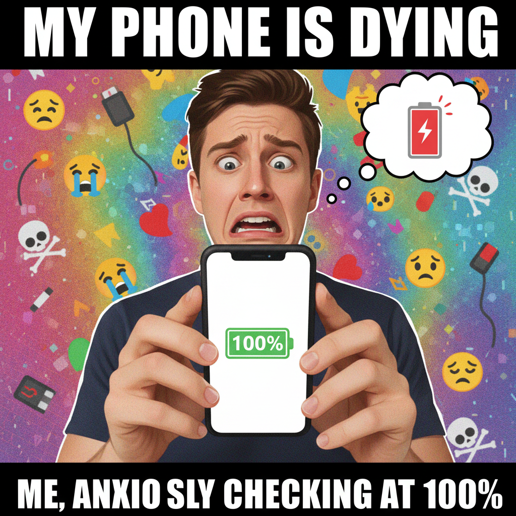 My phone battery is at 100% and I still feel anxious. Send help.