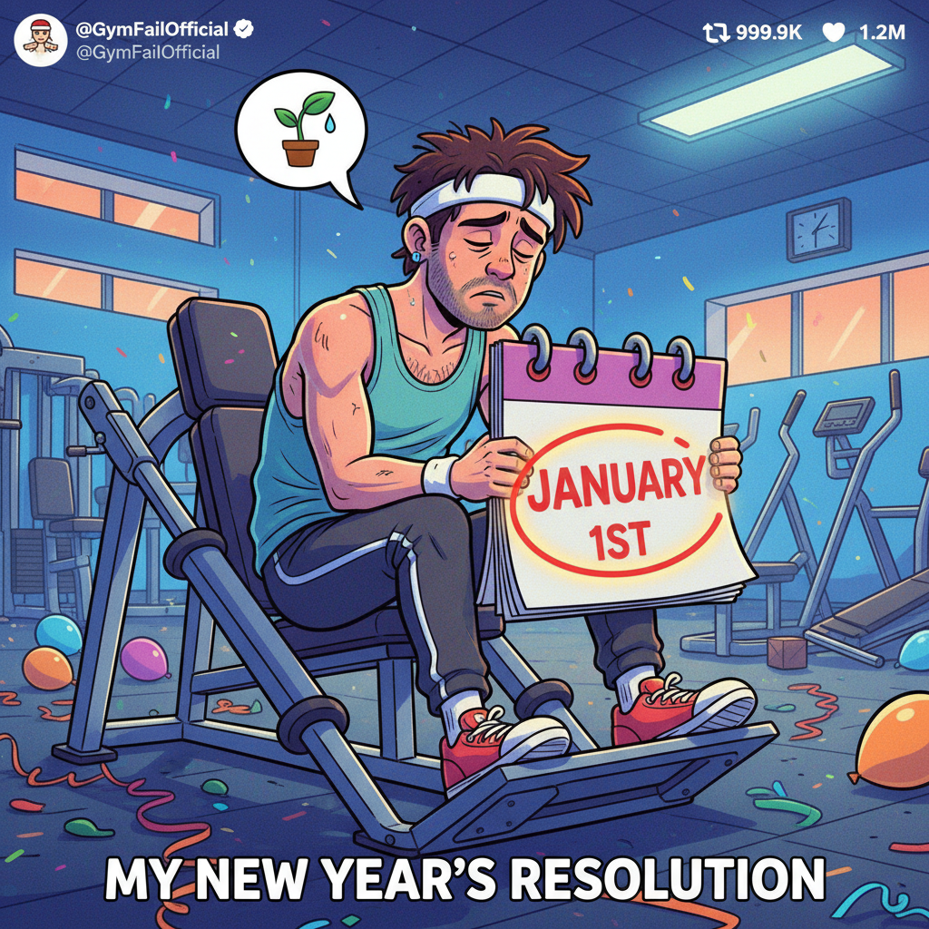My New Year's resolution was to go to the gym. I went once. It counts, right?