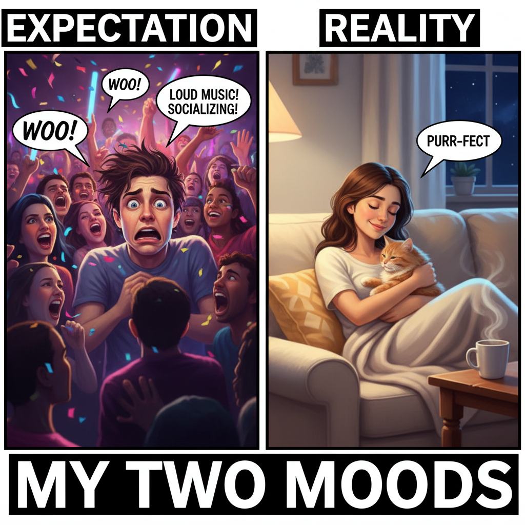 My brain cells during a social gathering vs. when I'm alone with my cat. #IntrovertLife