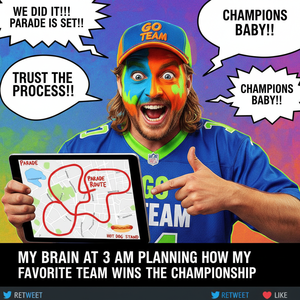 My team won a regular season game and I'm already planning the parade route. It's happening!
